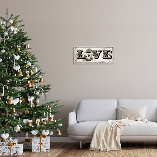 Stupell Industries Holiday Patterned Love Gnome Framed Giclee Art